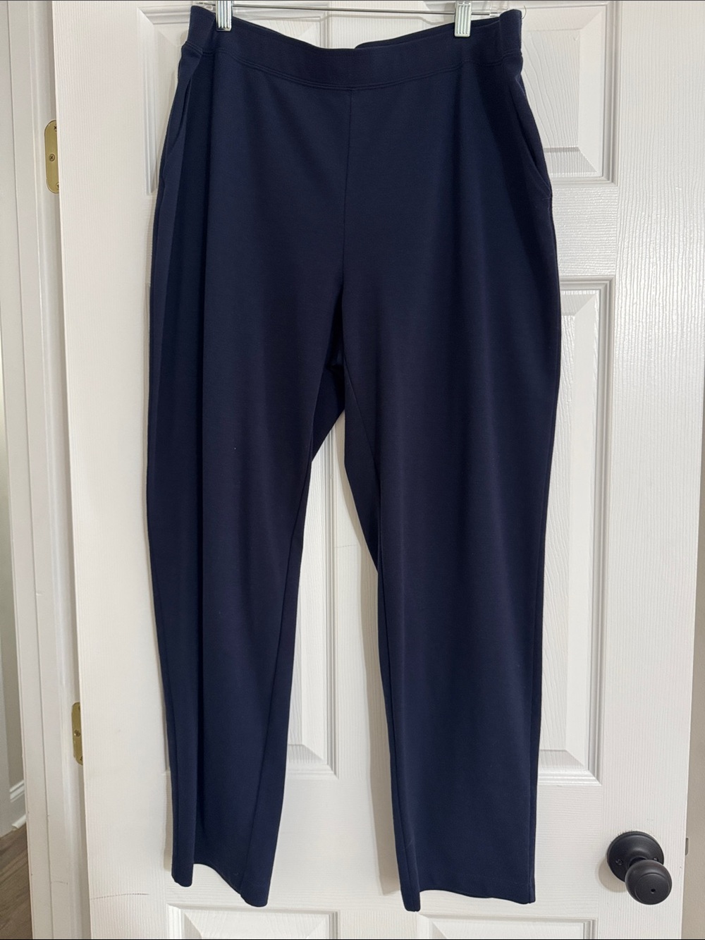 Chico's Straight-Leg Ponte Pants in Navy